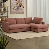 Temple &amp; Webster Haven 4 Seater Upholstered Sofa with Chaise