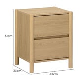 Temple &amp; Webster Mila 2 Drawer Bedside Table