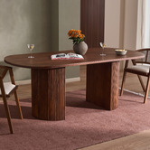 Temple &amp; Webster Anika Oval Mango Wood Dining Table
