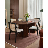 Temple &amp; Webster Anika Oval Mango Wood Dining Table