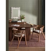 Temple &amp; Webster Shun Beech Wood &amp; Rattan Dining Chair