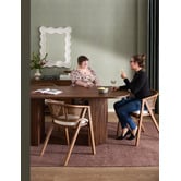 Temple &amp; Webster Shun Beech Wood &amp; Rattan Dining Chair