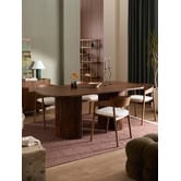 Temple &amp; Webster Mattia Curved Back Solid Beech Wood Dining Chair