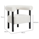 Temple &amp; Webster Roselin Boucle Armchair