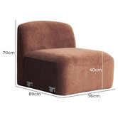 Temple &amp; Webster Cami Chenille Armless Lounge Chair