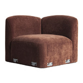 Temple &amp; Webster Cami Chenille Corner Lounge Chair