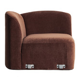 Temple &amp; Webster Cami Chenille Corner Lounge Chair