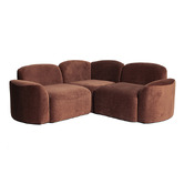 Temple &amp; Webster Cami Chenille Corner Lounge Chair