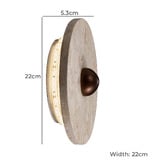 Temple &amp; Webster Hector Travertine-look LED Wall Sconce