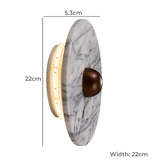 Temple &amp; Webster Hector Marble LED Wall Sconce