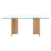 Temple &amp; Webster Nora Glass Dining Table and Hayden Dining Chair Set