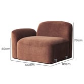 Temple &amp; Webster Cami Chenille Left Corner Lounge Chair