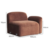 Temple &amp; Webster Cami Chenille Right Corner Lounge Chair