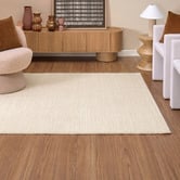 Temple &amp; Webster Ivory Capri Hand-Woven Wool Rug