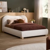 Temple &amp; Webster Paloma Boucle Gas Lift Storage Bed