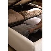 Temple &amp; Webster Paloma Boucle Gas Lift Storage Bed