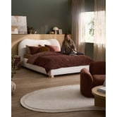 Temple &amp; Webster Paloma Boucle Gas Lift Storage Bed