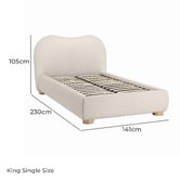 Temple &amp; Webster Paloma Boucle Gas Lift Storage Bed