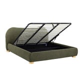 Temple &amp; Webster Paloma Boucle Gas Lift Storage Bed