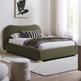 Temple &amp; Webster Paloma Boucle Gas Lift Storage Bed