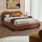 Temple &amp; Webster Paloma Boucle Gas Lift Storage Bed
