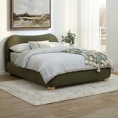 Temple &amp; Webster Paloma Boucle Gas Lift Storage Bed