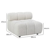 Temple &amp; Webster Levi Boucle Armless Lounge Chair