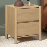 Temple &amp; Webster Mila 2 Drawer Bedside Table