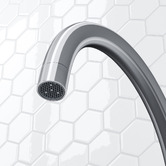 Temple &amp; Webster Carson Stainless Gooseneck Kitchen Sink Mixer