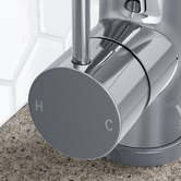 Temple &amp; Webster Carson Stainless Gooseneck Kitchen Sink Mixer
