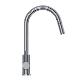 Temple &amp; Webster Carson Gooseneck Pull-Out Kitchen Sink Mixer