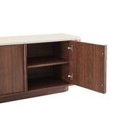 Temple &amp; Webster Talia 4 Door Travertine-Look TV Unit