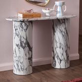 Temple &amp; Webster Tilly Viola Marble-Look Console Table