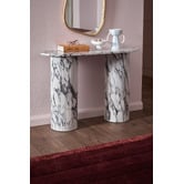 Temple &amp; Webster Tilly Viola Marble-Look Console Table