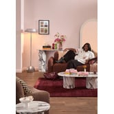 Temple &amp; Webster Tilly Viola Marble-Look Console Table