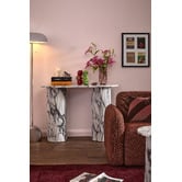 Temple &amp; Webster Tilly Viola Marble-Look Console Table