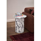 Temple &amp; Webster Tilly Viola Marble-Look Side Table