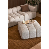 Temple &amp; Webster Levi 4 Seater Boucle Modular Sofa &amp; Ottoman Set