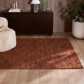 Temple &amp; Webster Gracie Grid Hand-Woven Wool Rug