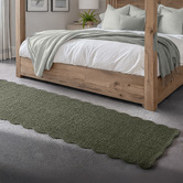 Temple &amp; Webster Rowe Boucle Wool-Blend Scalloped Rug