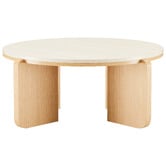 Temple &amp; Webster Talia Travertine-Look Coffee Table