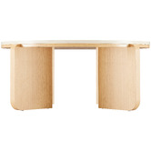 Temple &amp; Webster Talia Travertine-Look Coffee Table
