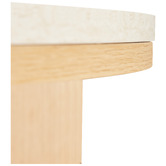 Temple &amp; Webster Talia Travertine-Look Coffee Table