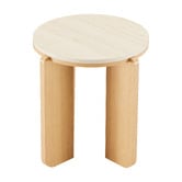 Temple &amp; Webster Talia Travertine-Look Side Table