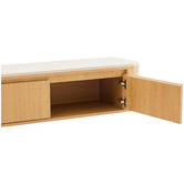Temple &amp; Webster Talia Travertine-Look Wall-Mounted TV Unit