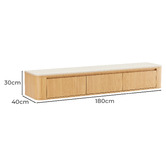 Temple &amp; Webster Talia Travertine-Look Wall-Mounted TV Unit