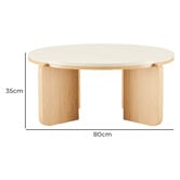 Temple &amp; Webster Talia Travertine-Look Coffee Table