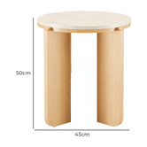 Temple &amp; Webster Talia Travertine-Look Side Table