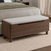 Temple &amp; Webster Rupert Boucle Storage Ottoman Bench