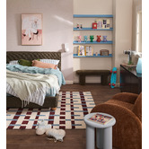 Temple &amp; Webster Bonnie Upholstered Ball Foot Bed